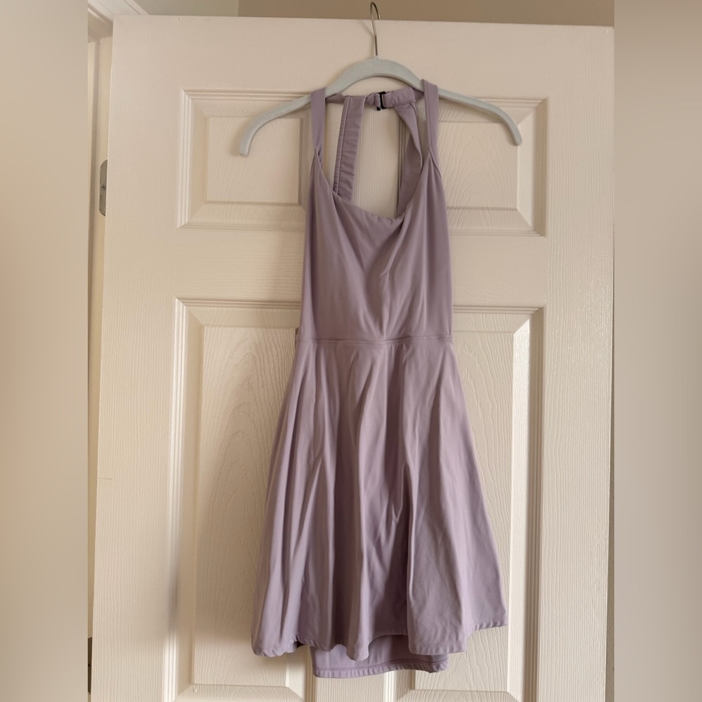 Halara twist back Halter Dress purple